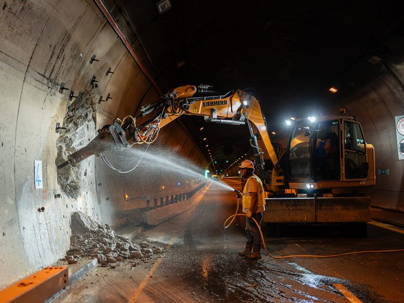 Photographe suivi de chantier, reportage photo, ici tunnel de la grand mare à Rouen